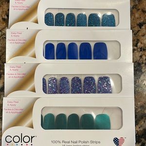 New! Never Opened!  Set of 4 Color Street Blue/Teals